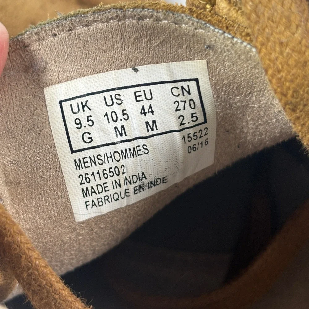 Clarks Mens Stinson Hi Suede Chukka Boots Tan Moc-toe Wallabee Inspired Sz 10.5M